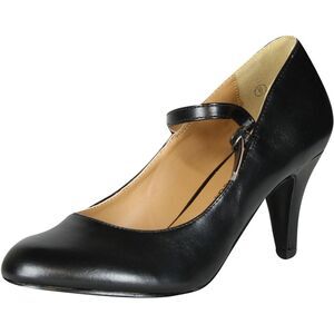 City Classified Kaylee-H Black Pu Womens pumps-shoes 7 NEW
